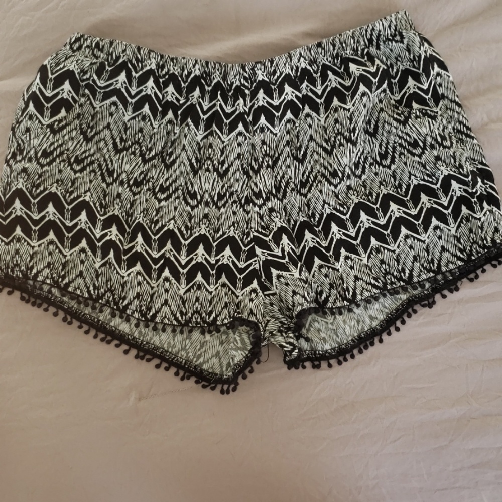Black and White Shorts